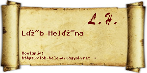 Löb Heléna névjegykártya